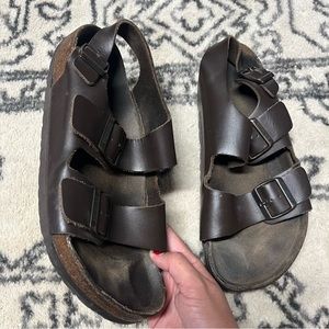 Birkenstock Milano Sandals Brown Size 39
